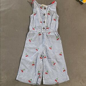 Mini Boden Blue and White Striped Kids One Piece